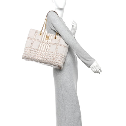 Burberry Cotton Needle Punch Medium Shopper Tote  Natural 2 of 9