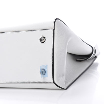 Celine Grained Calfskin Medium Edge Shoulder Bag White 10 of 10