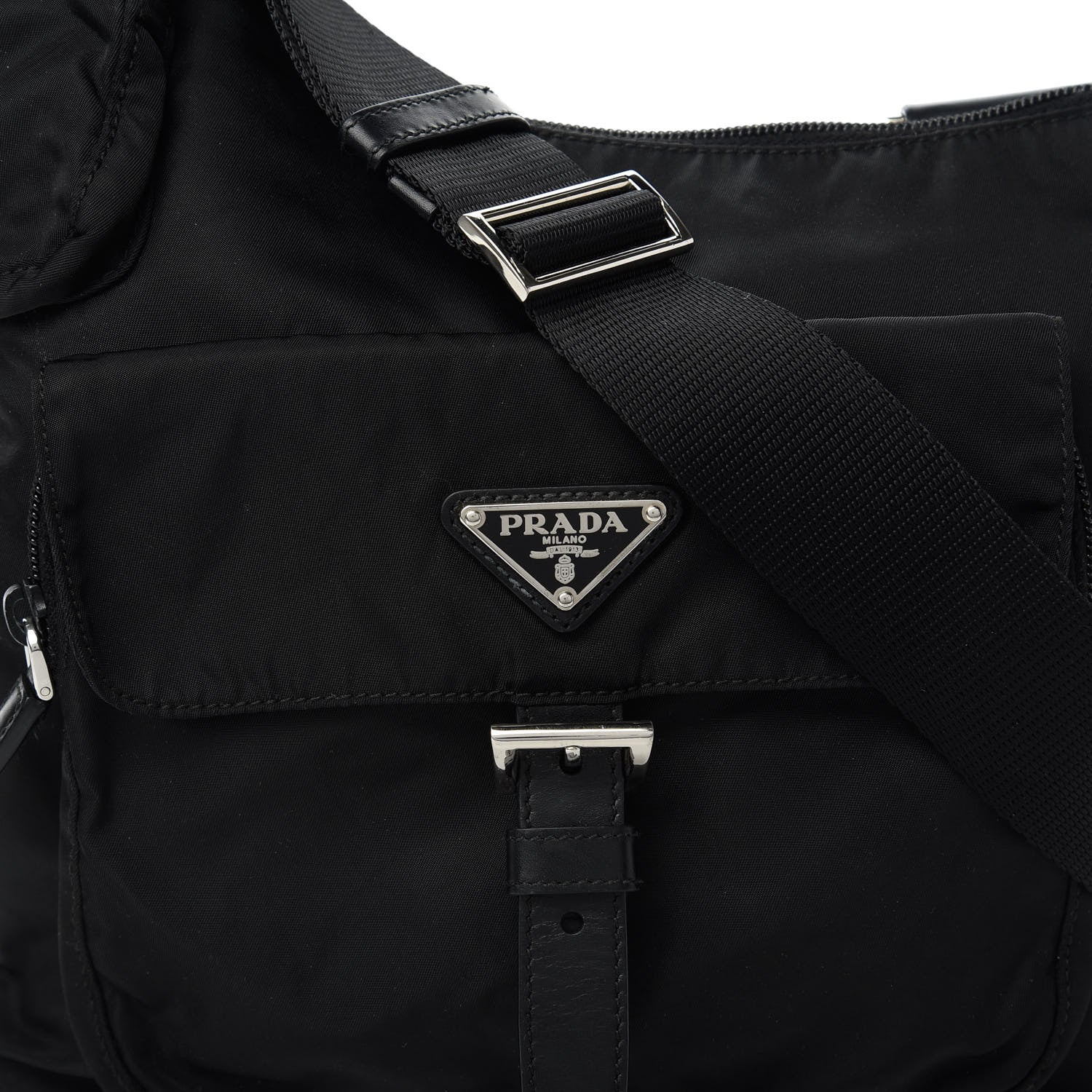 Prada Nylon Tessuto Vela Messenger Bag Black 9 of 12