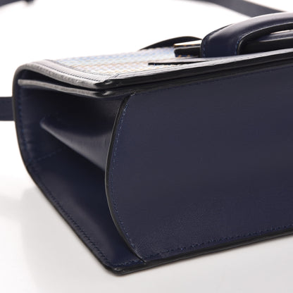 Loewe Calfskin Stitches Barcelona Shoulder Bag Blue 7 of 8