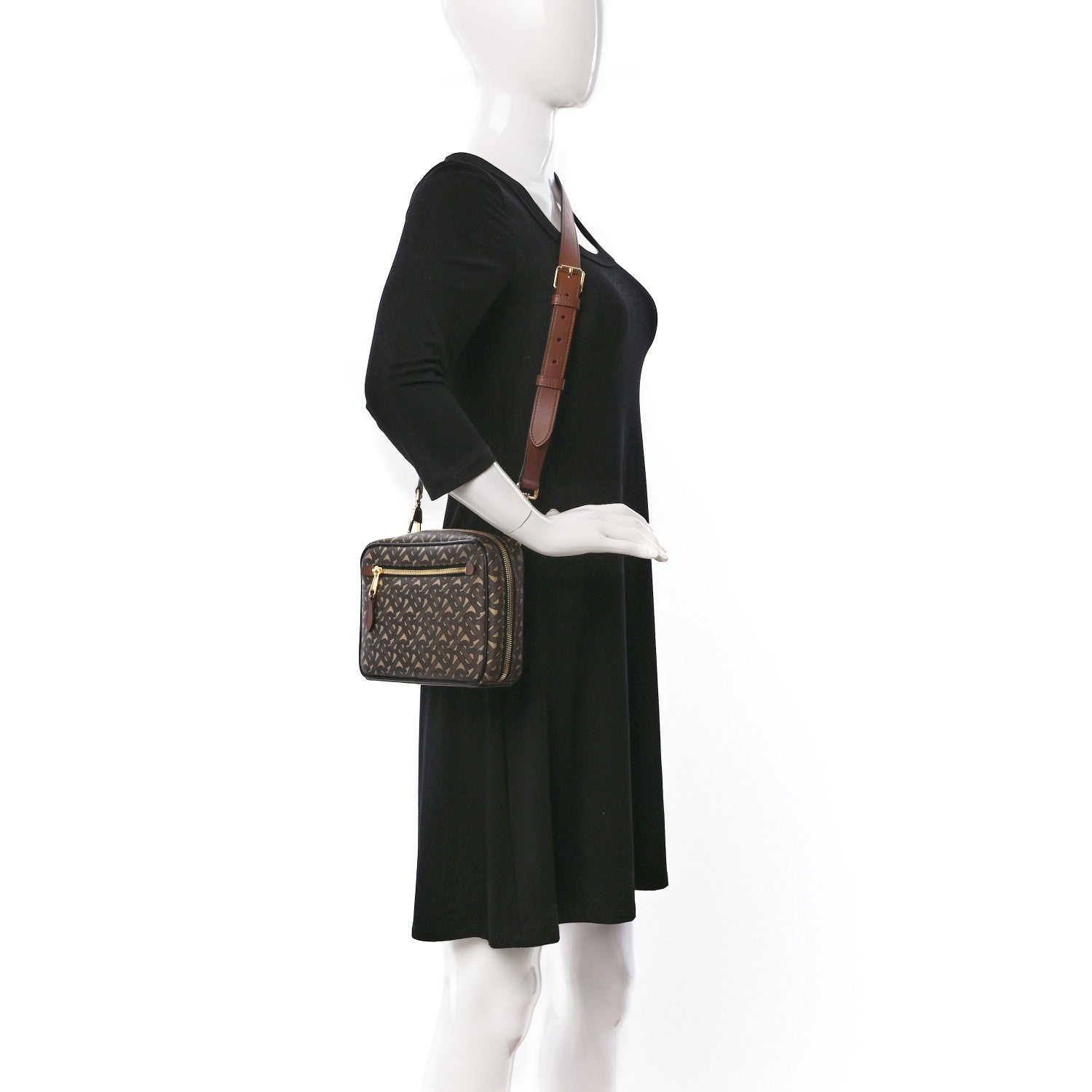 Burberry E-Canvas Monogram Camera Bag Bridle Brown 2 of 8
