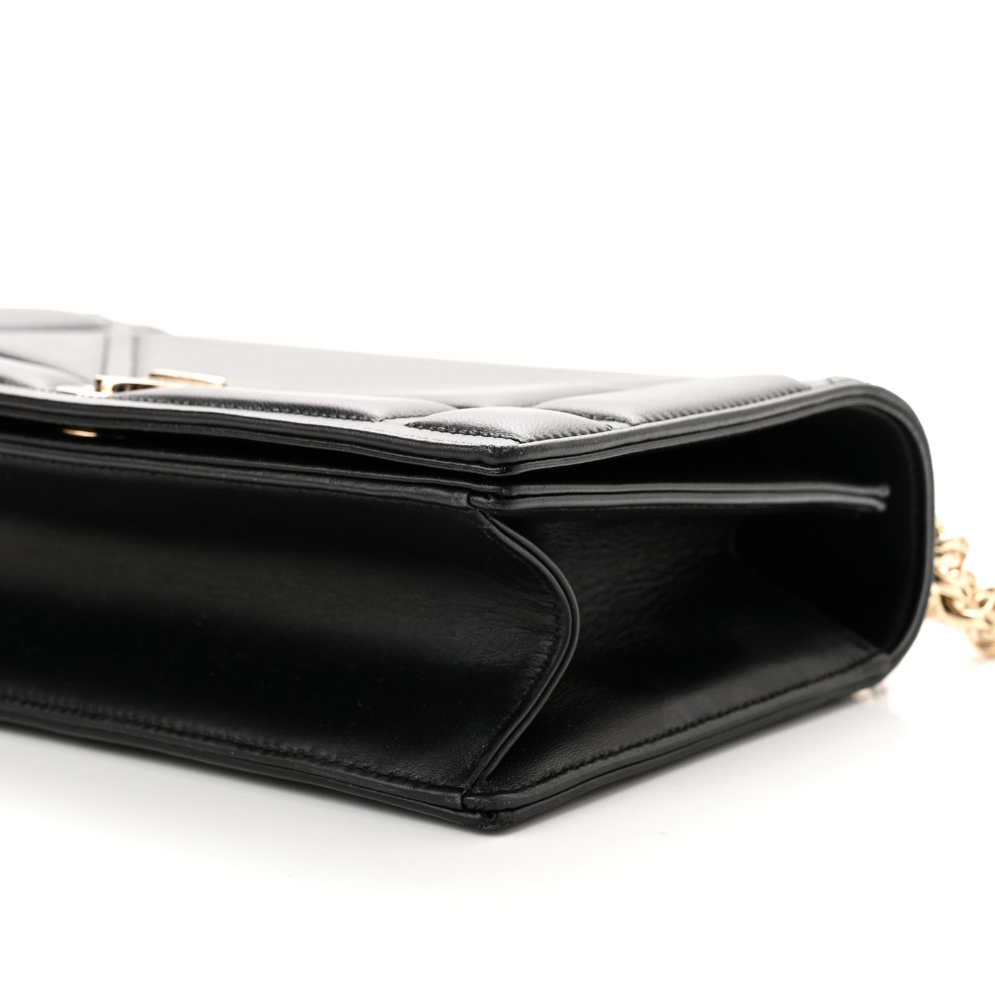 Lambskin Medium Diorama Flap Bag Black