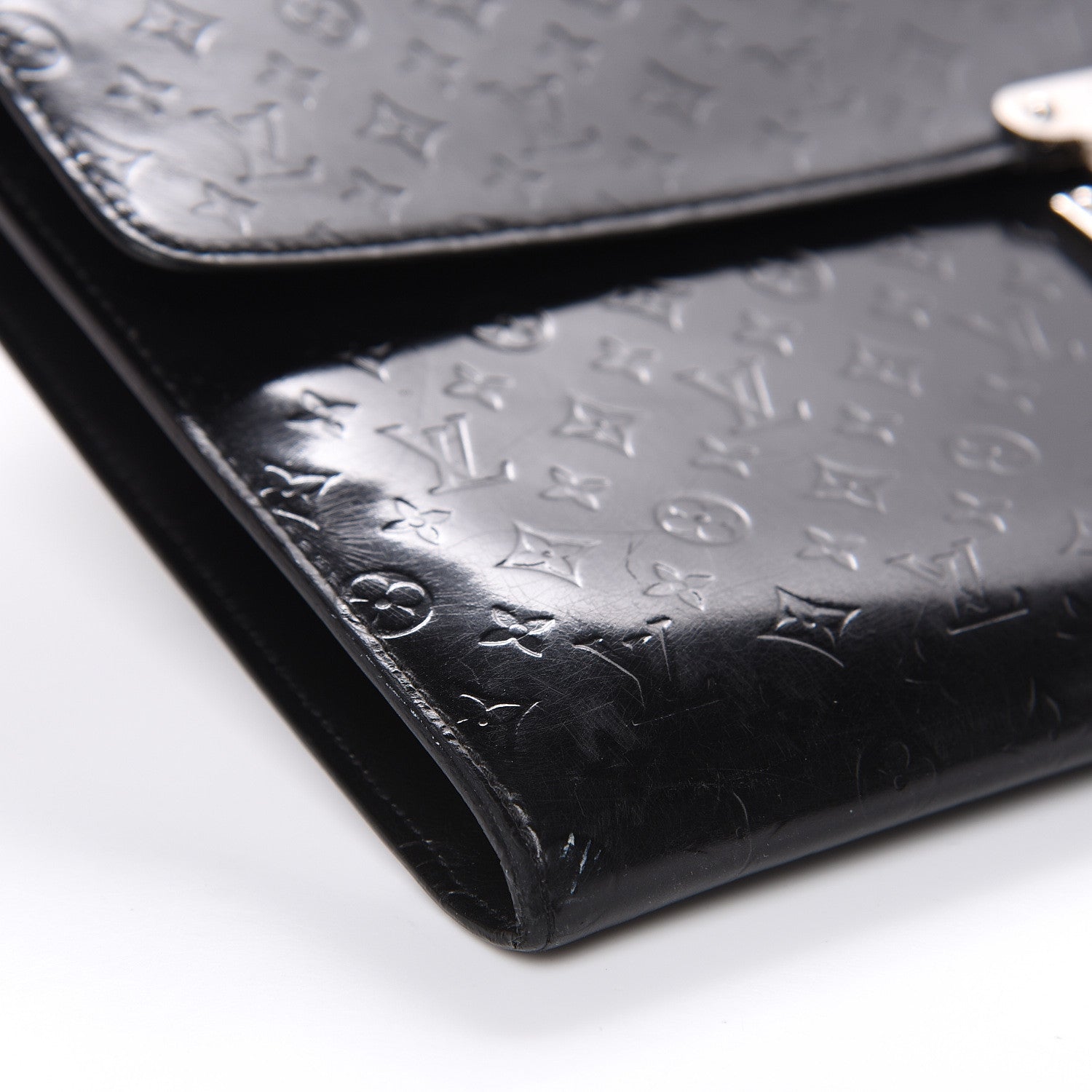 Louis Vuitton Monogram Glace Anouchka Pochette GM Black 7 of 19