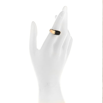 Bulgari 18K Yellow Gold Black Onyx Tronchetto Ring 52 6 2 of 4