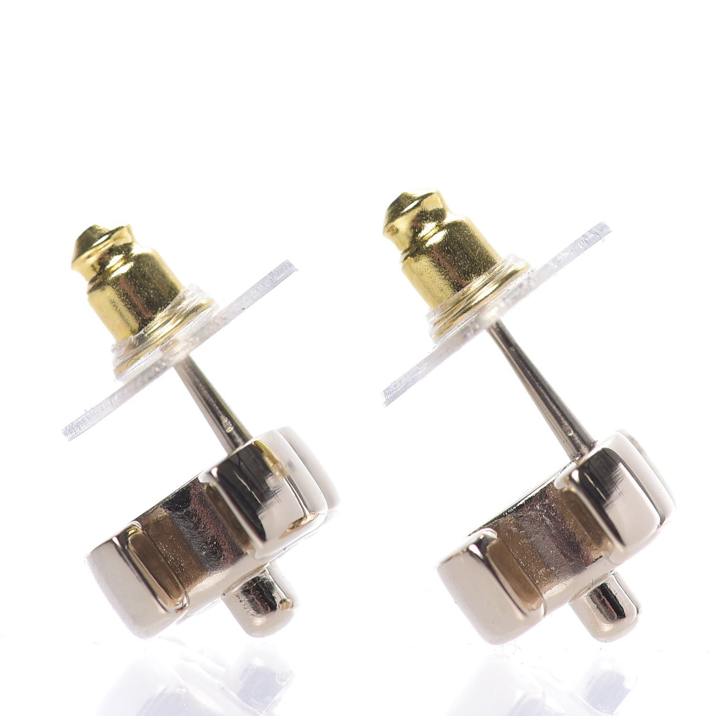Metal CC Turnlock Earrings Gold