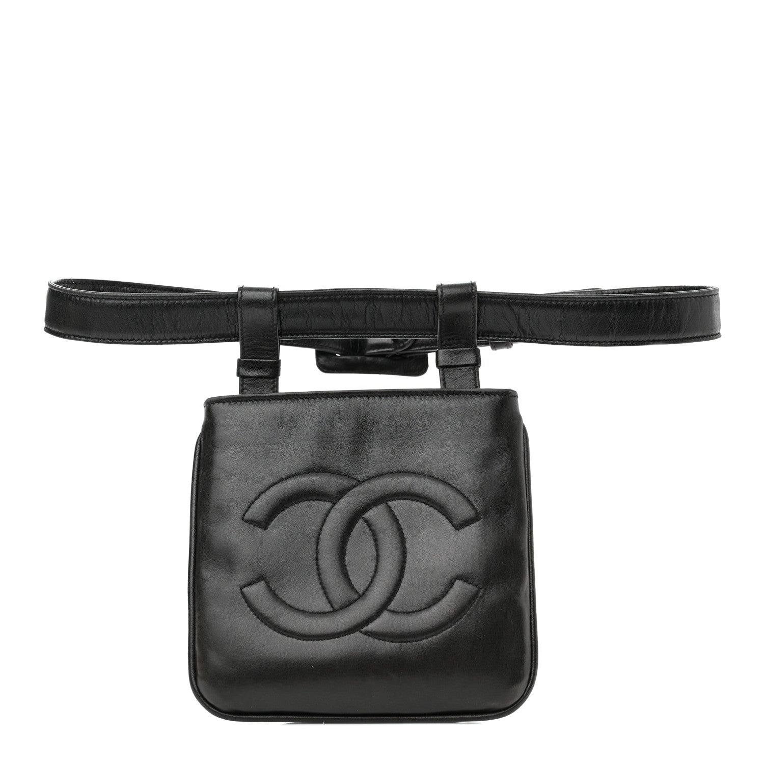 Chanel Lambskin CC Waist Belt Bag 75 30 Black 1 of 13