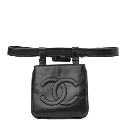 Chanel Lambskin CC Waist Belt Bag 75 30 Black 1 of 13