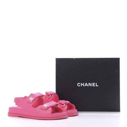 Chanel Rubber CC Dad Sandals 40 Pink 11 of 11