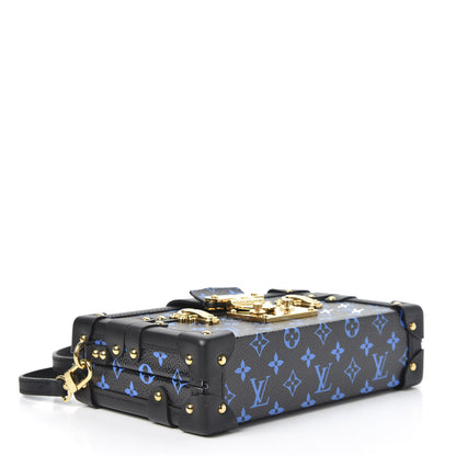 Louis Vuitton Monogram Petite Malle Blue Black 3 of 8