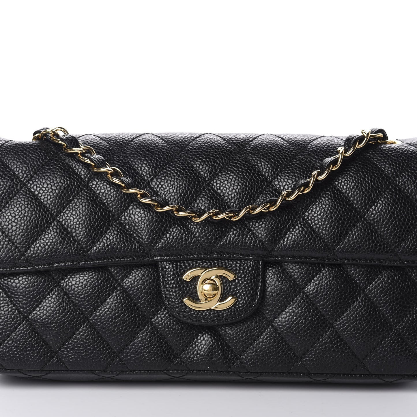Caviar Quilted East West Flap Black