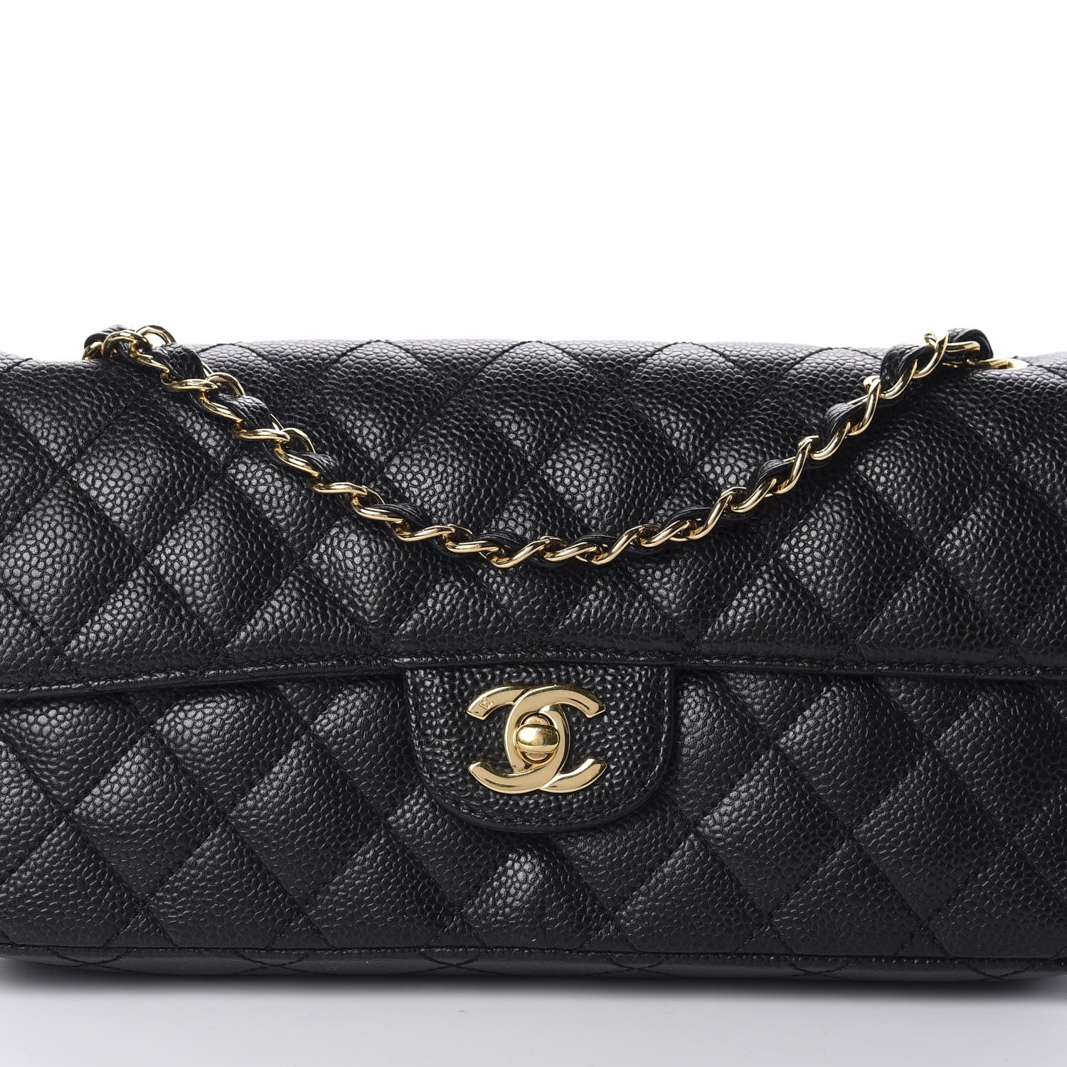Chanel Caviar Quilted East West Flap Black 10 of 11
