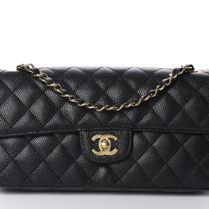Chanel Caviar Quilted East West Flap Black 10 of 11