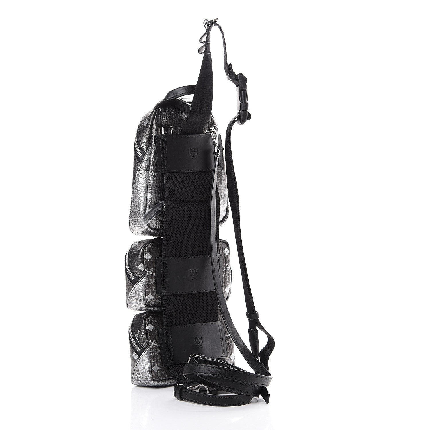 MCM Gradation Visetos Trey 4-in-1 Sling Backpack Silver 2 of 14