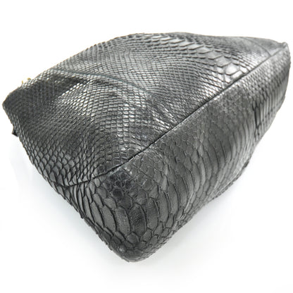 Gucci Python Large Horsebit Chain Hobo Black 5 of 10