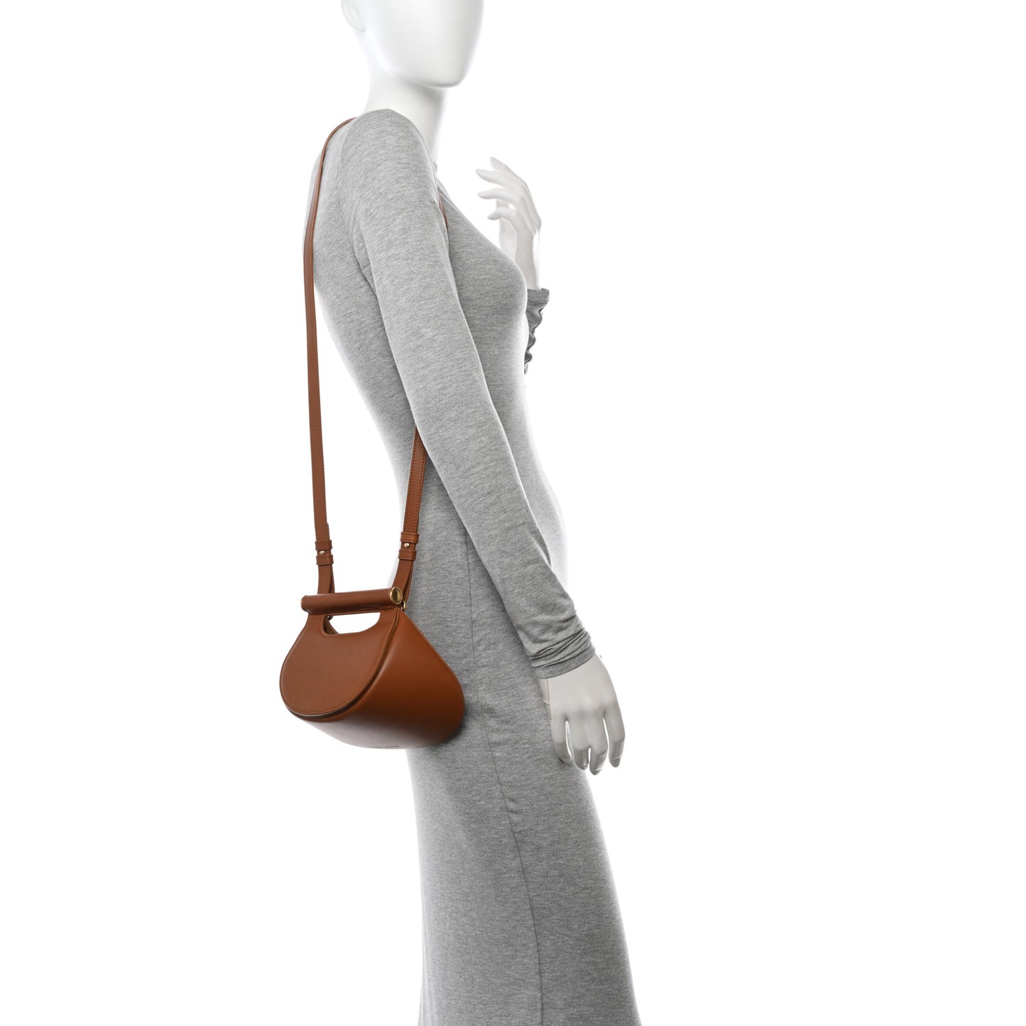 Calfskin Small Fisherman Bag Wood Muse Brass