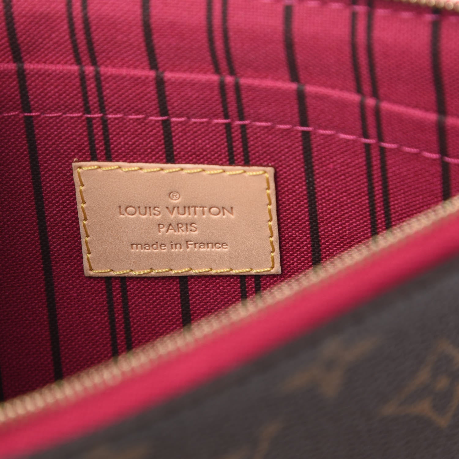 Louis Vuitton Monogram Neverfull MM GM Pochette Pivoine 6 of 9