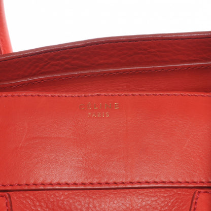 Celine Drummed Calfskin Medium Luggage Coquelicot 3 of 10