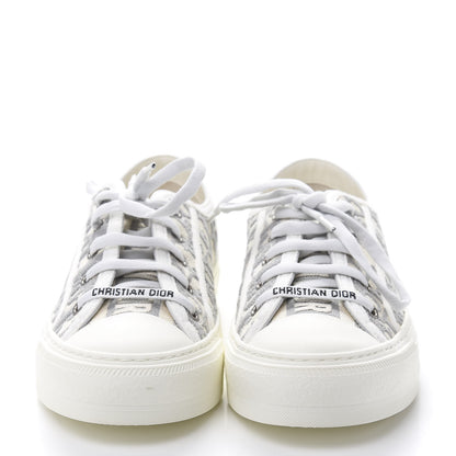 Christian Dior Canvas Oblique Walk'N'Dior Low Top Sneakers 38.5 Grey Stone 2 of 9