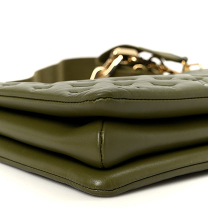 Louis Vuitton Lambskin Embossed Monogram Coussin MM Khaki 11 of 12