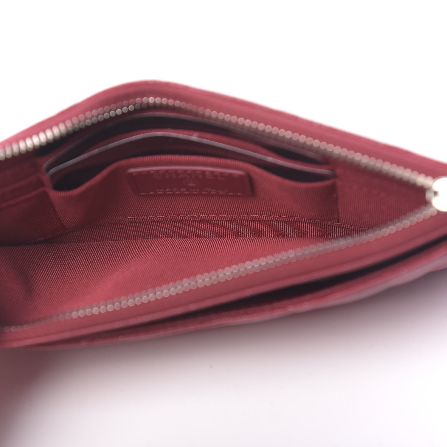 Chanel Caviar Quilted Classic Zip Pouch Dark Pink 5 of 8
