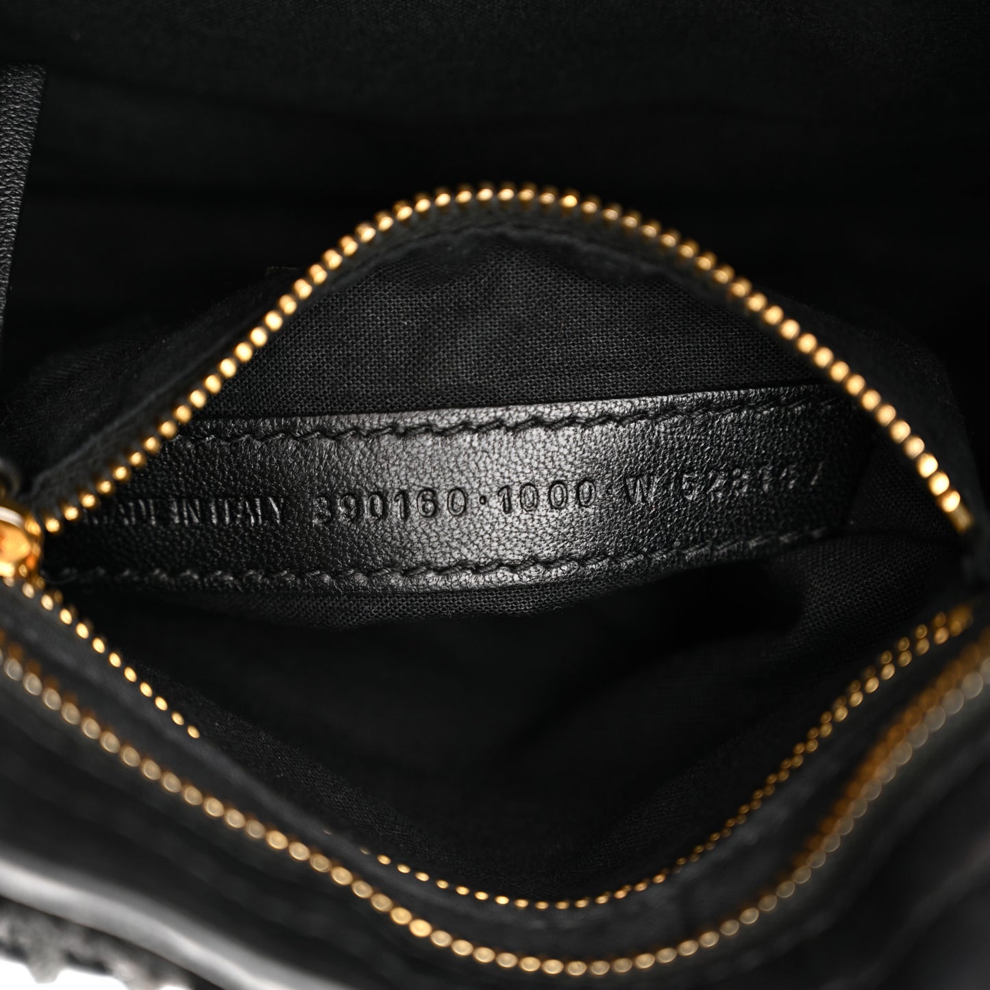 Shearling Gold Metallic Edge Hardware Mini City Black