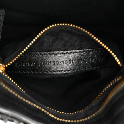 Balenciaga Shearling Gold Metallic Edge Hardware Mini City Black 8 of 22