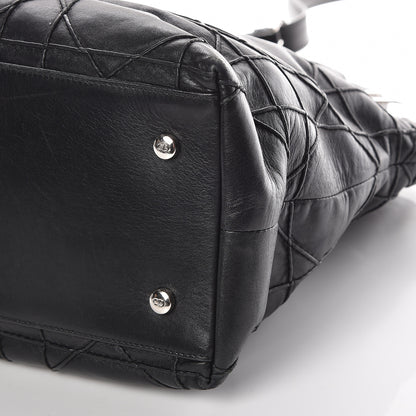 Christian Dior Lambskin Cannage Medium Granville Tote Black 14 of 19