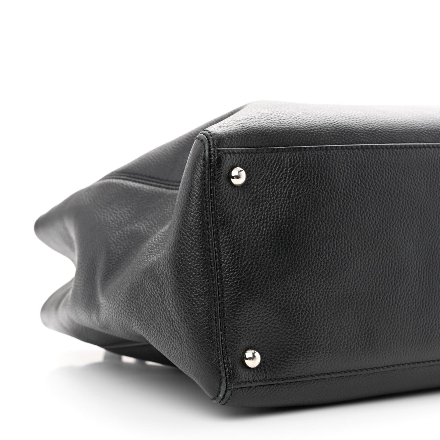 Calfskin Cerf Executive Shopper Tote Black