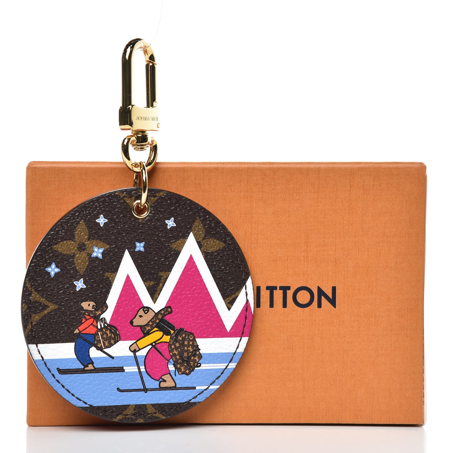 Monogram 2018 Christmas Animation Bears Bag Charm Key Ring