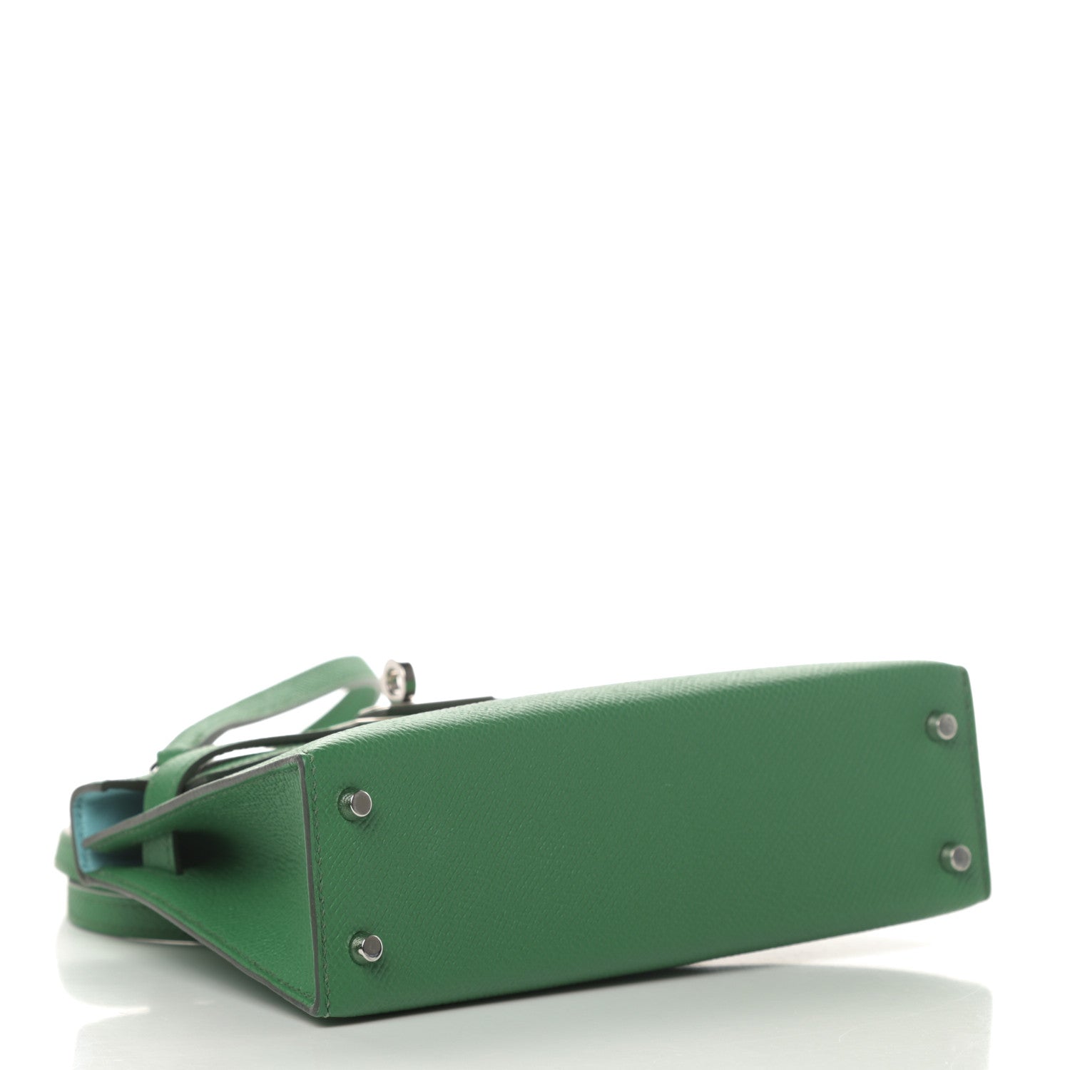 Hermes Epsom Verso Mini Kelly Sellier 20 Cactus Bleu Atoll 4 of 11