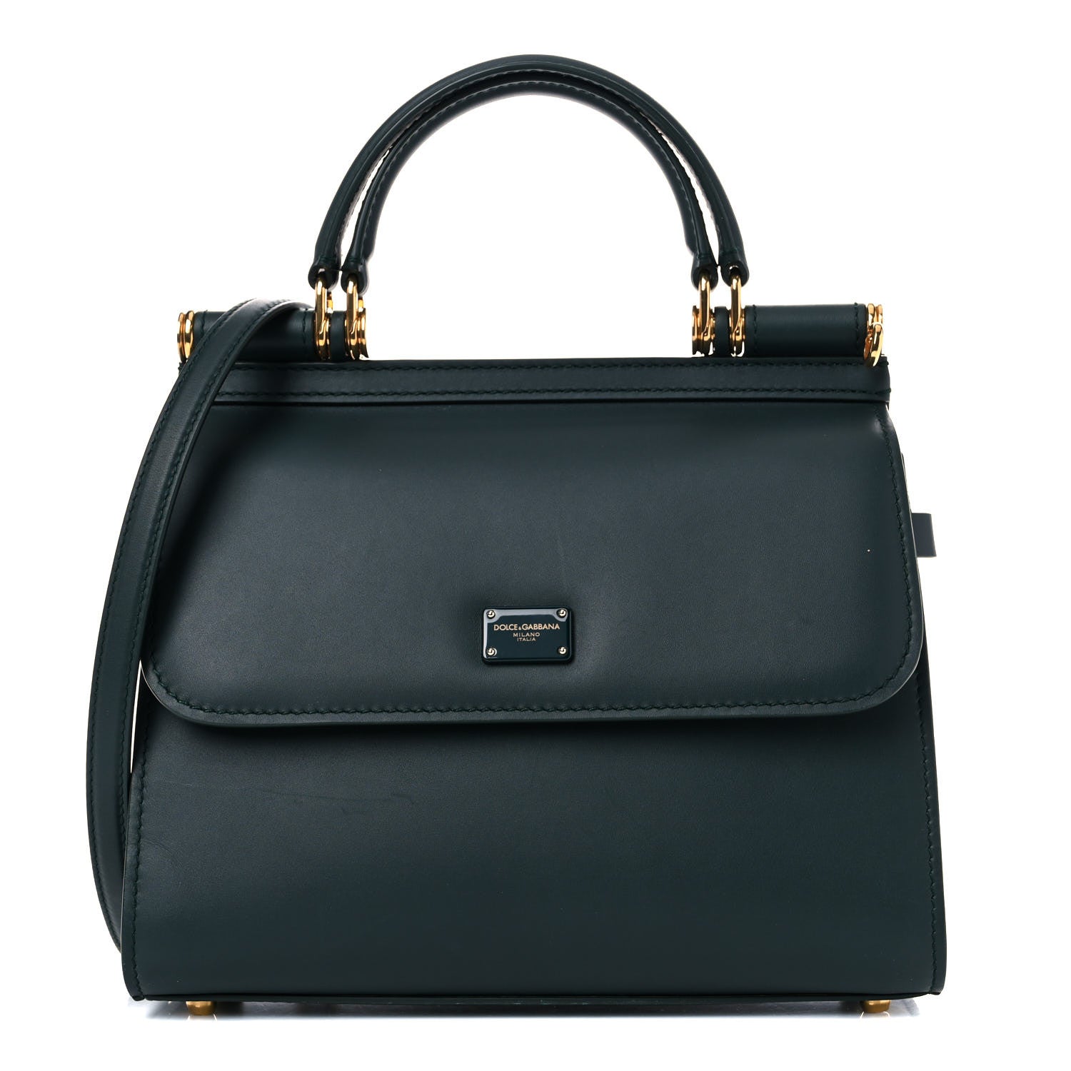 Dolce & Gabbana Calfskin Small Sicily 58 Bag Green 1 of 17
