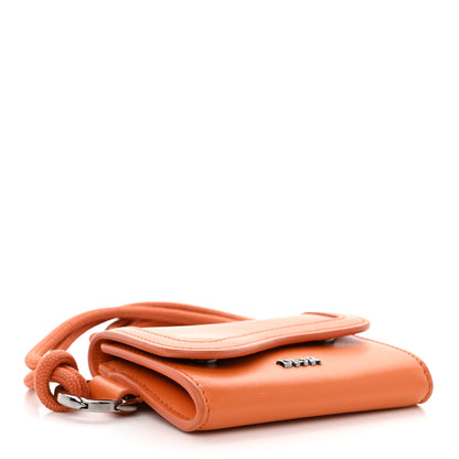 Christian Dior Smooth Calfskin Saddle Card Holder On Strap Orange 5 of 13