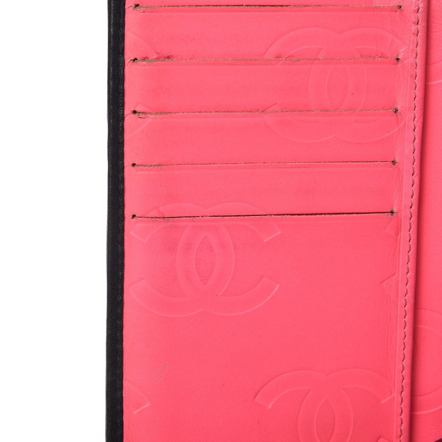 Calfskin Cambon Zipped Pocket Wallet Black