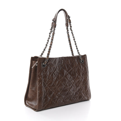 Chanel Glazed Caviar Quilted Tote Brown 2 of 9