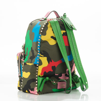Valentino Garavani Nylon Psychedelic Camouflage Rockstud Backpack Multicolor 3 of 6