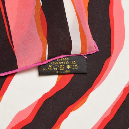 Louis Vuitton Silk Zebra Square Scarf Muticolor 5 of 5