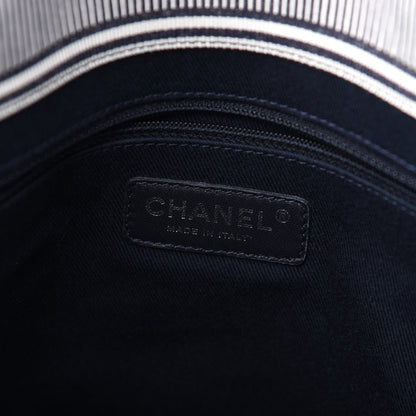 Chanel Denim Tall Shopping Tote Blue 9 of 12
