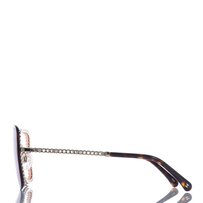 Chanel Metal Removable Chain Square Sunglasses 4244 Light Brown 4 of 8