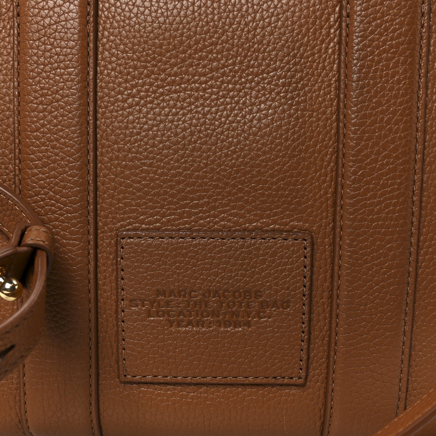 Marc Jacobs Grained Calfskin Small The Tote Bag Argan Oil 9 of 12