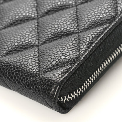 Chanel Caviar Quilted Large Gusset Zip Around Wallet Black 9 of 10