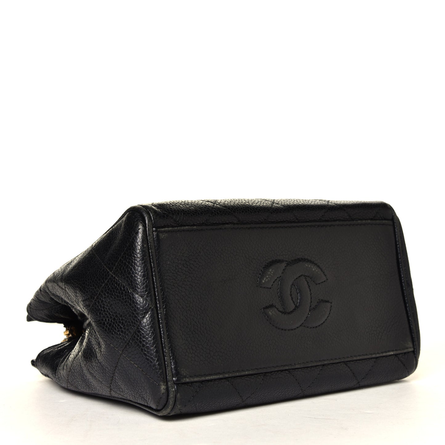Caviar Quilted Small Shoulder Bag Black