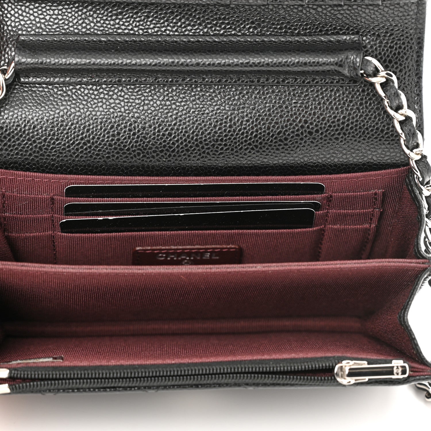 Chanel Caviar Quilted Mini Wallet On Chain WOC Black 5 of 11