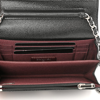 Chanel Caviar Quilted Mini Wallet On Chain WOC Black 5 of 11