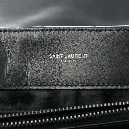 Saint Laurent Calfskin Y Quilted Monogram Monochrome Medium Loulou Chain Satchel Black 5 of 10
