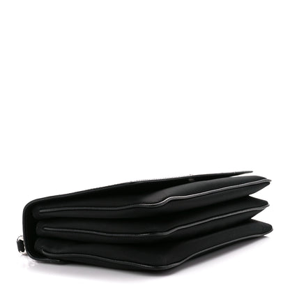 Prada Saffiano Tessuto Nylon Chain Shoulder Bag Black 4 of 10