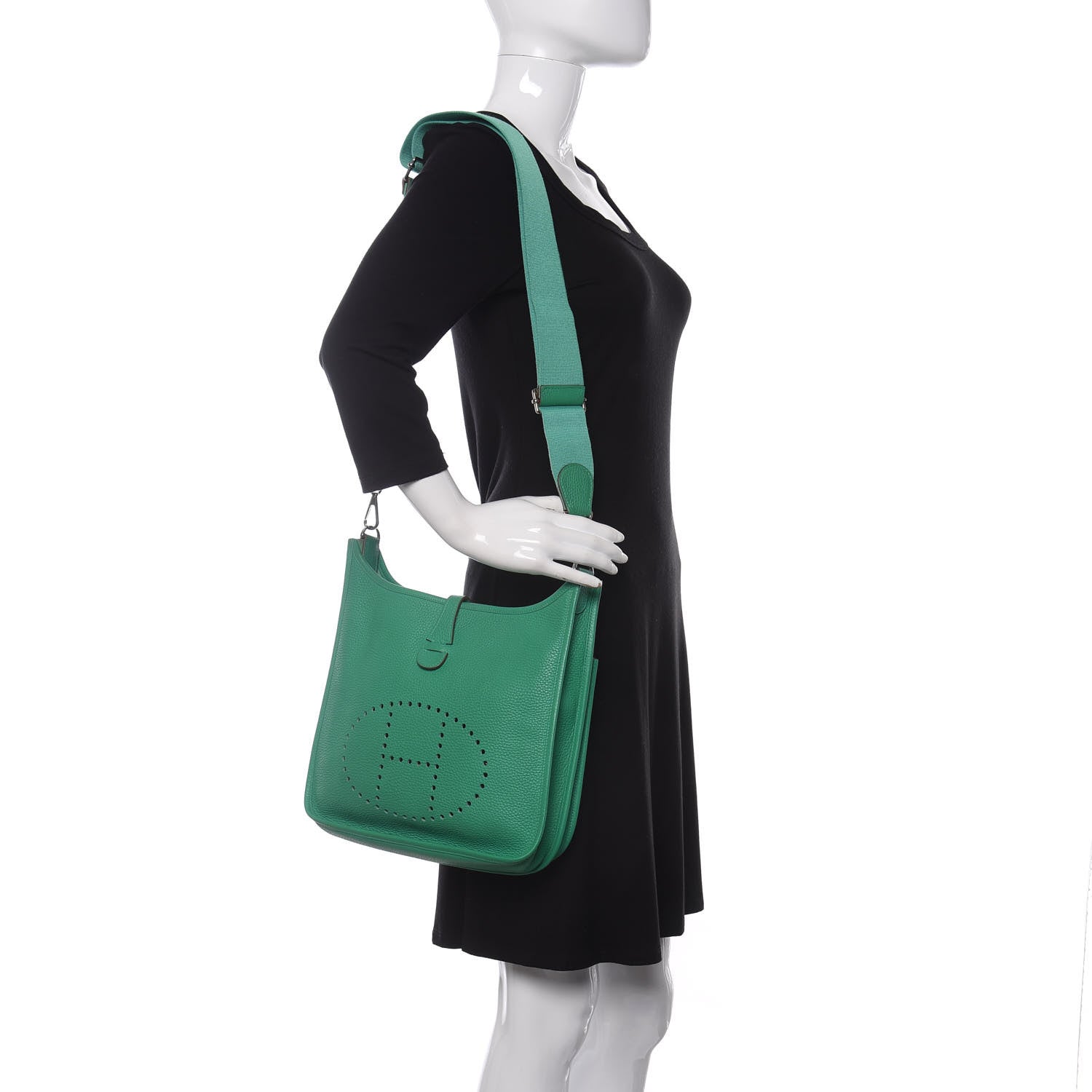 Hermes Taurillon Clemence Evelyne III PM Menthe 2 of 9