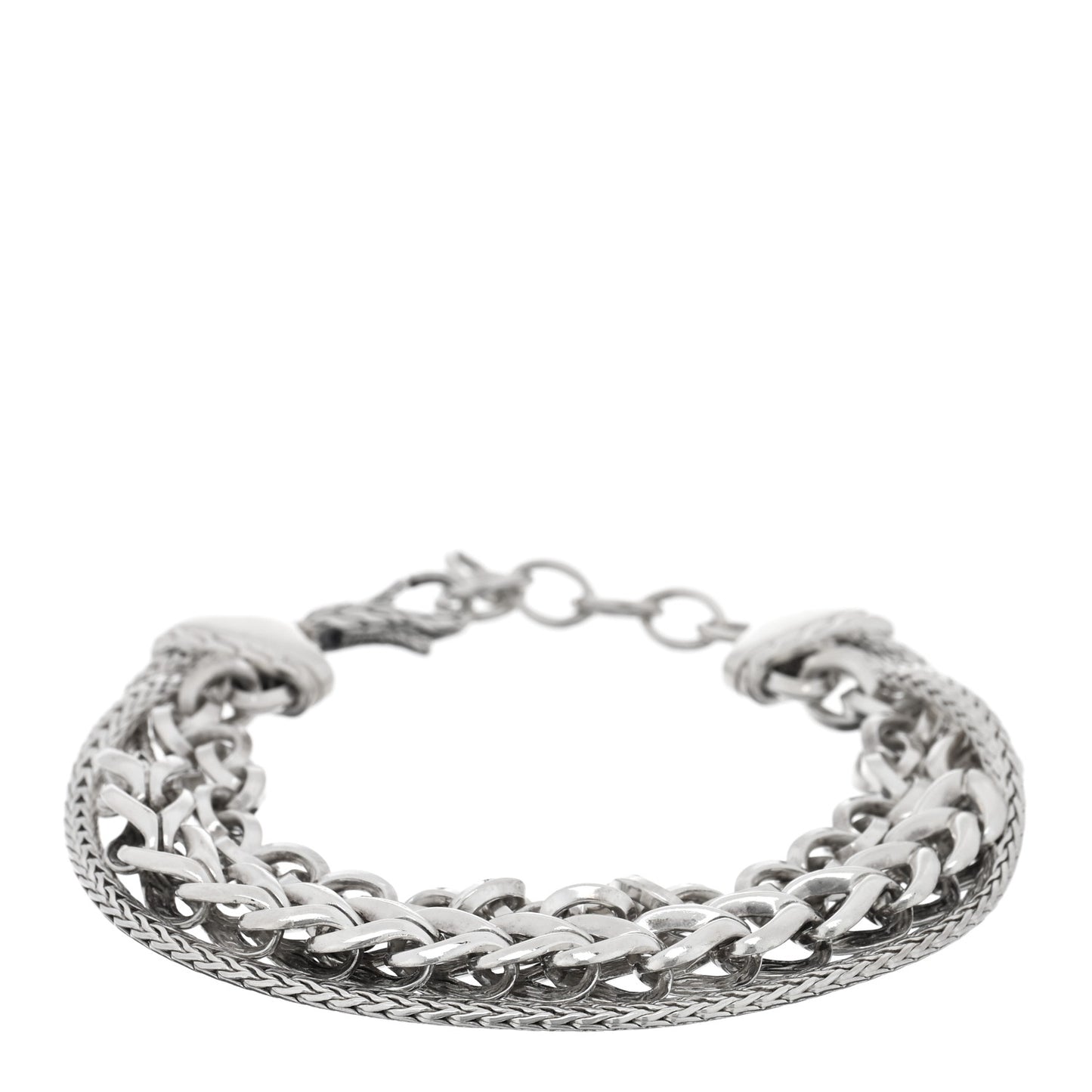 Sterling Silver Asli Link Multi Chain Bracelet