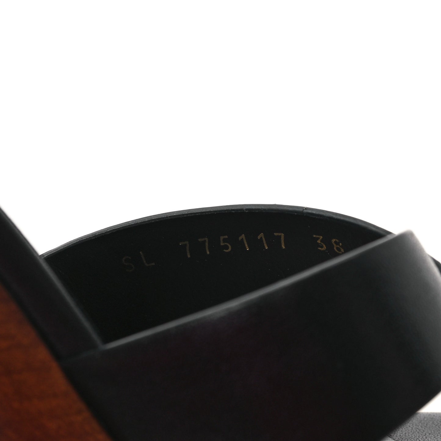 Calfskin Bianca Platform Sandals 38 Black