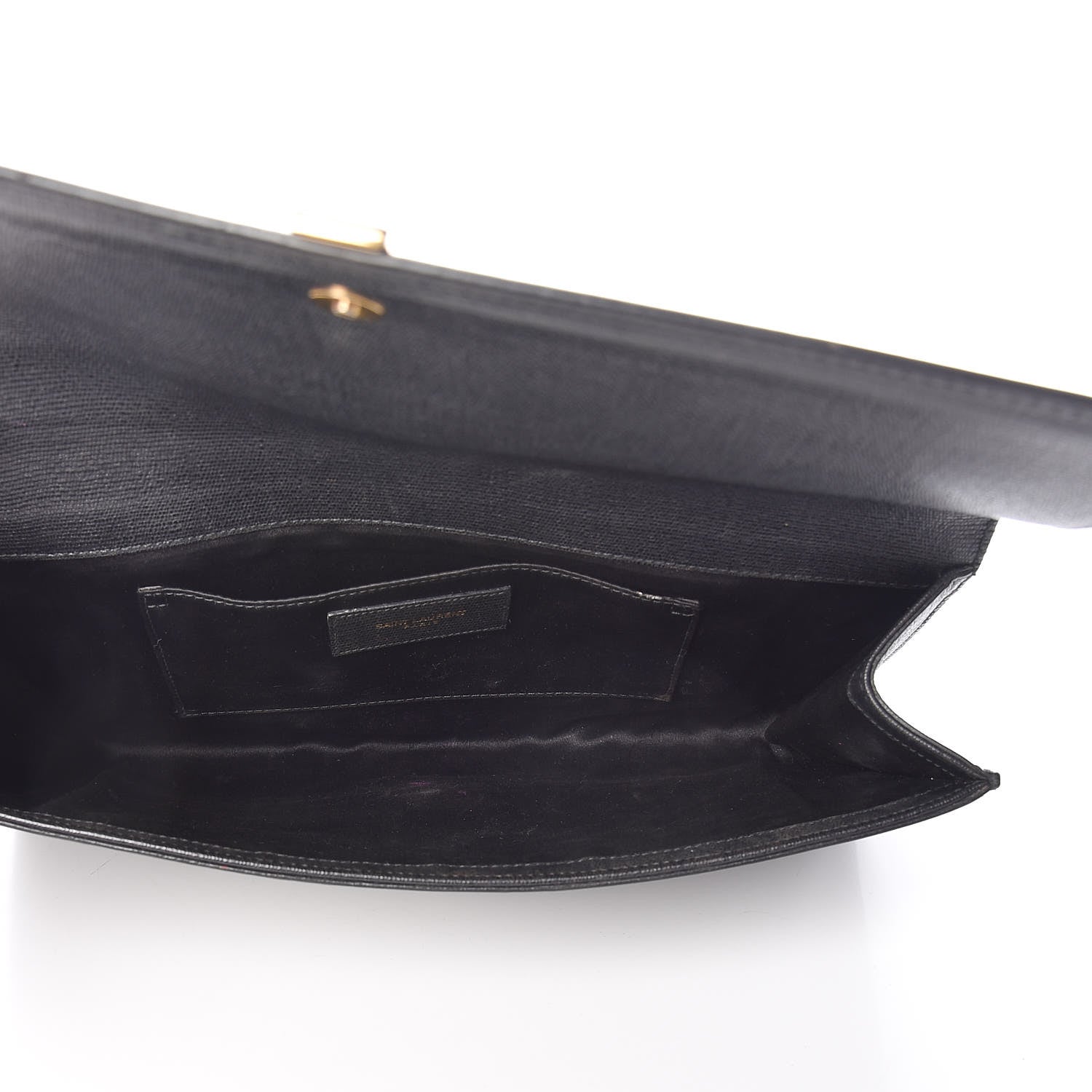 Saint Laurent Textured Calfskin Classic Y Ligne Clutch Black 5 of 15
