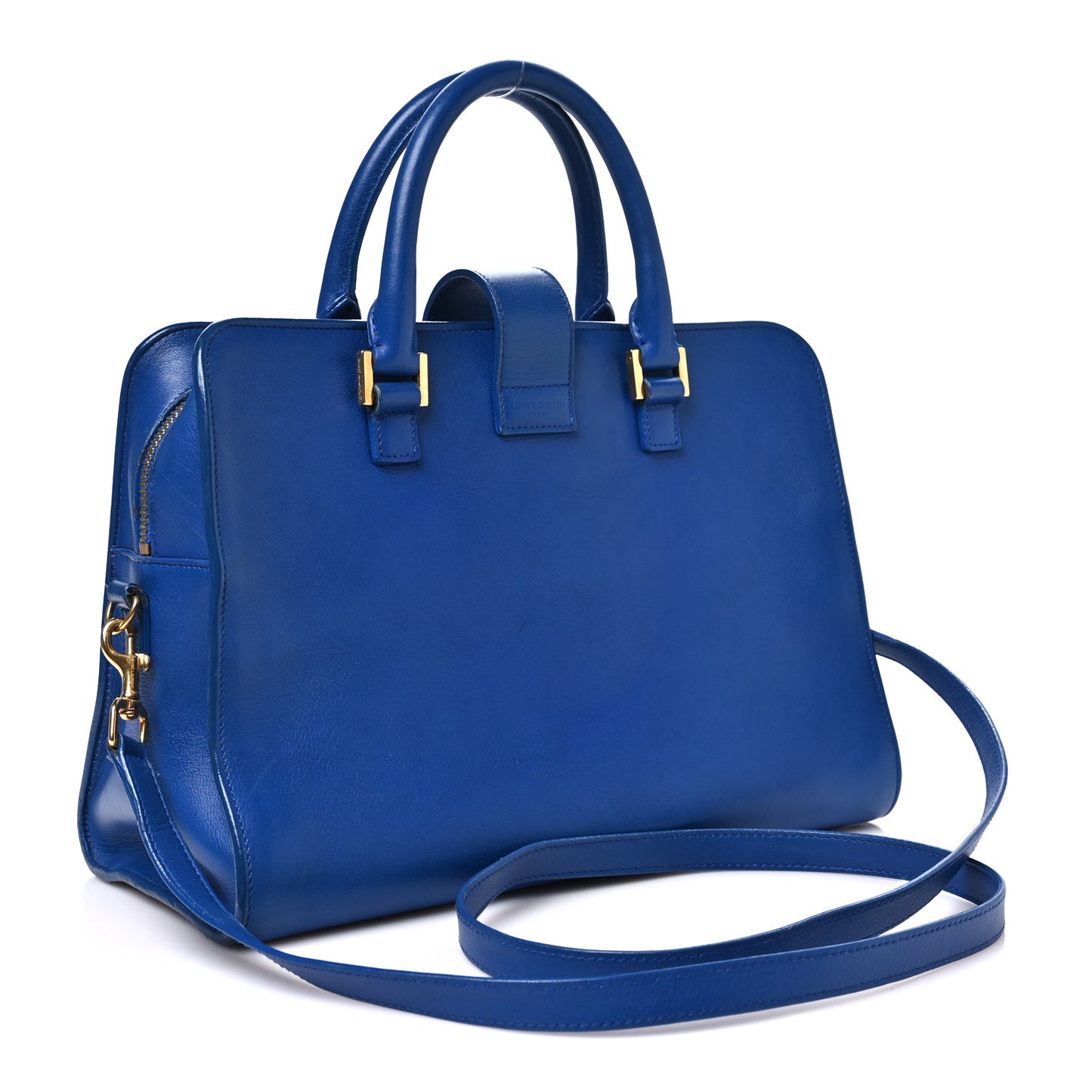 Calfskin Small Monogram Cabas Blue Majorelle